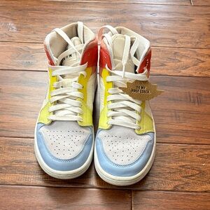 Jordan High-Top Sneakers - Red, Yellow, Blue